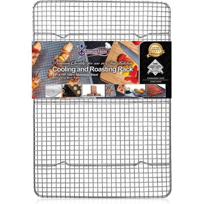 Grille De Refroidissement En Acier Inoxydable 42,8x30 Cm – Pour Four, Cuisinière – Refroidissement Rapide, Multifonction