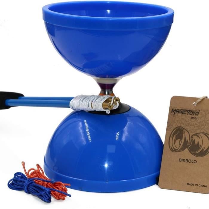 Diabolo Professionnel Lumineux 3 Roulements - Kit Complet Avec Bâtons, Corde De Rechange Et Sac De Rangement