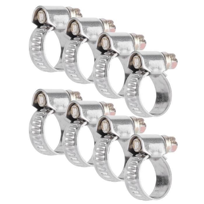Kit 10 Colliers De Serrage à Une Oreille Acier Inox 304 - Tailles Variées De 5.3 à 31.6mm (sans Pince)
