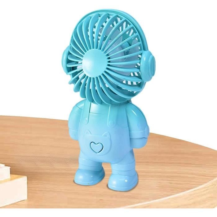 Ventilateur De Bureau Portable à Piles AA - 2 Vitesses - Léger Et Compact - Pour Maison, Voyage Ou Extérieur - 9