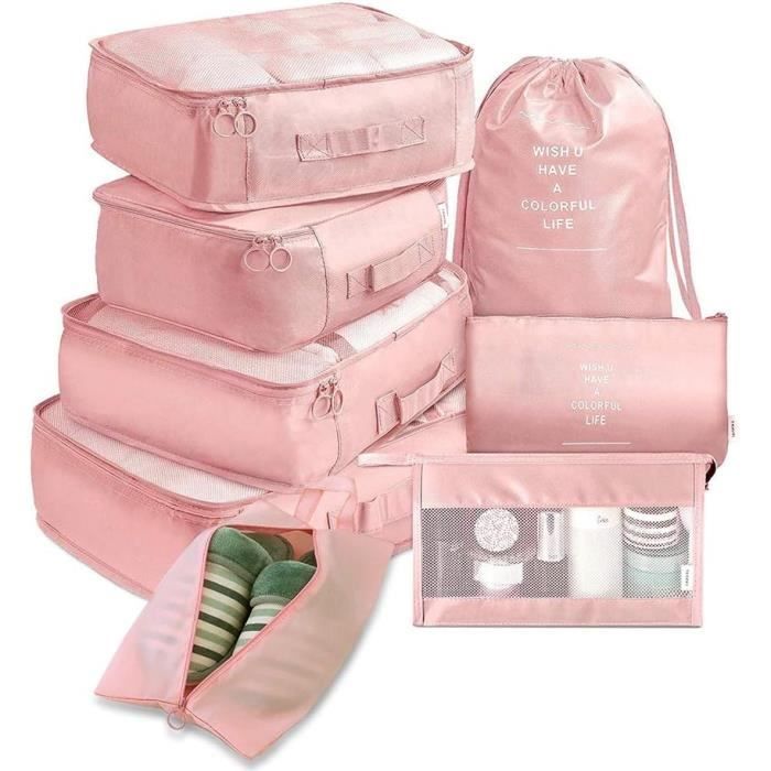 Set De 12 Organisateurs De Valise - Packing Cubes Et Sacs De Rangement - Pour Voyage, Randonnée, Camping