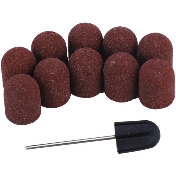 10 Pièces Manchons à Poncer Pour Ongles - Capuchons Abrasifs Pour Pédicure Et Manucure, Idéaux Pour Polir Et Lisser Les Ongles Naturels Ou Artificiels (13 X 19 Mm) - 2