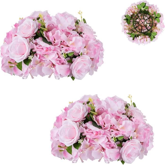 48 Pièces Têtes De Fleurs Artificielles 2.5-9cm - Multicolores, Tissu, Pour Décoration Gâteau, Mariage, DIY - 7