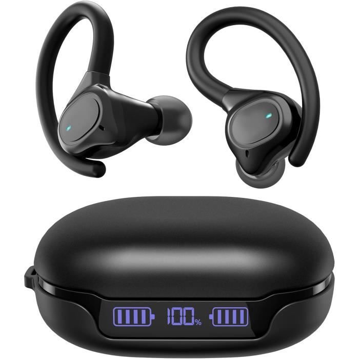 Xmenha Écouteurs Sans Fil Bluetooth 5.3 Avec Microphone, Réduction Du Bruit, écouteurs Bluetooth HiFi Stéréo Son, écouteurs Sans Fil TWS Avec étui De Chargement Pour IPhone Android Rose