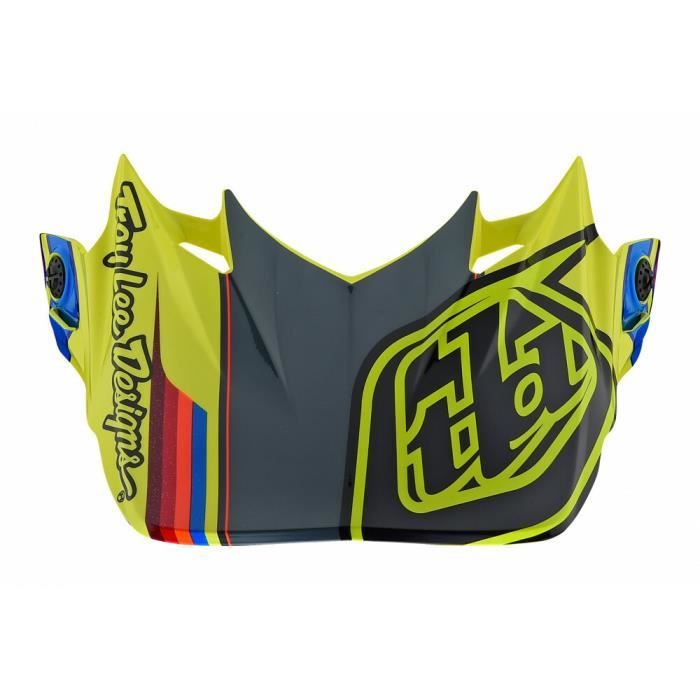 Visière casque de moto cross Troy Lee Designs SE4Speed jaune/gris