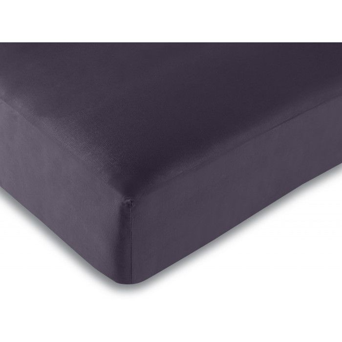 2 Draps housse Prune 90 x 190 cm