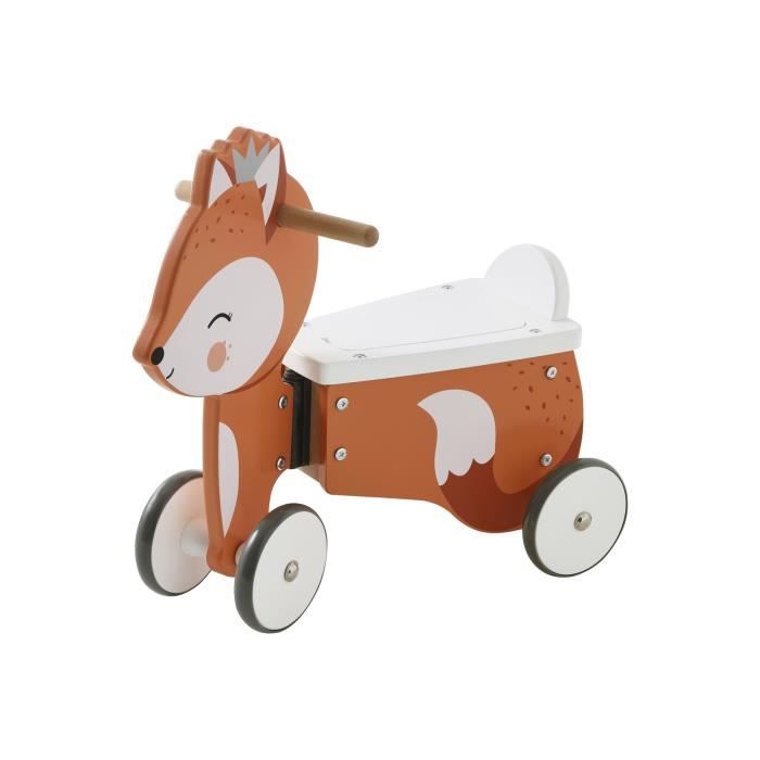 VERTBAUDET Porteur coffre renard en bois multicolore TU