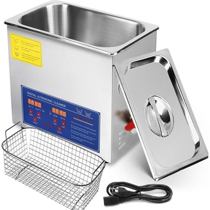 Nettoyeur à ultrasons 15L - VEVOR - Acier inoxydable SUS304 - 6 kits de transducteur