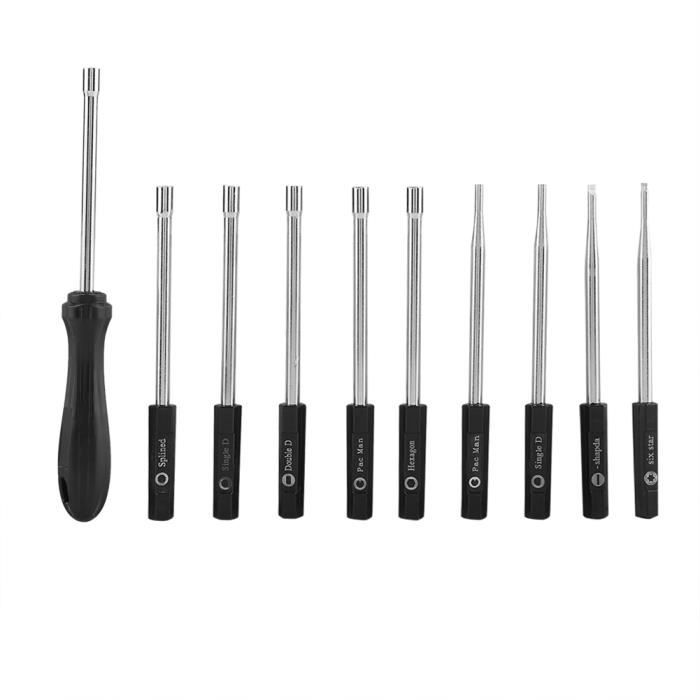 Jeu De 10 Clés De Réglage De Carburateur à 90° – Tige 485 Mm, 7 Embouts, Pour ATV, UTV, Motoneige, Moteur