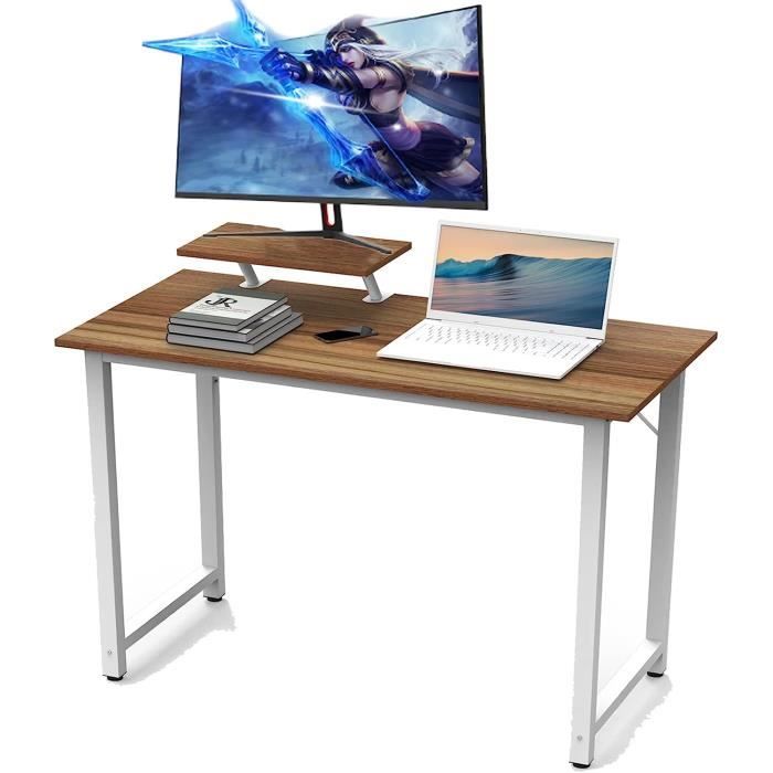 table bureau informatique - 80 x 40 x 75cm - bureau avec un support table d'ordinateur portable - capacité de charge jusqu'à 150kg