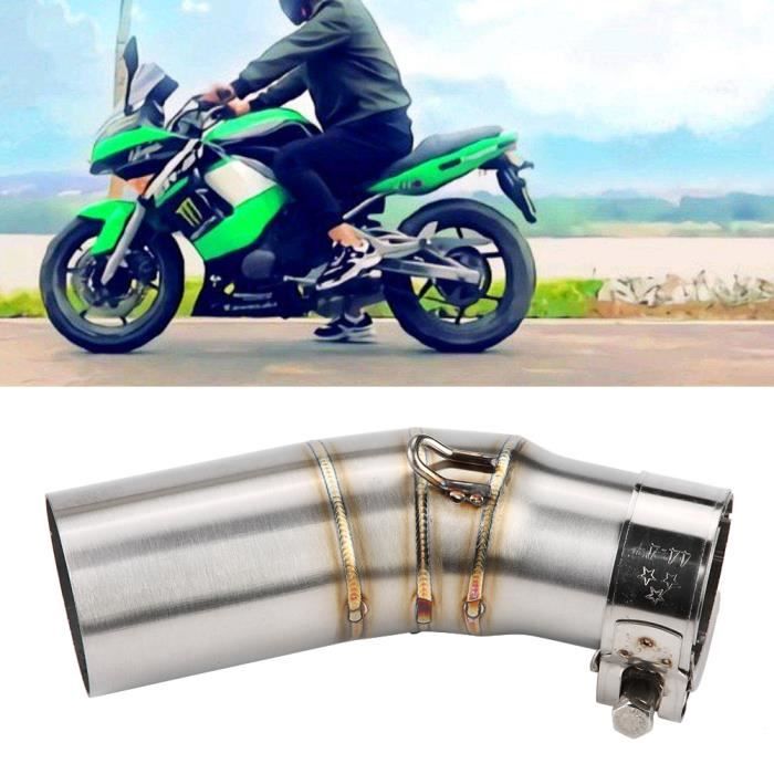 Support Tuyau D'échappement Moto OTOTEC - Acier Inox, Forme En Z - Lot De 2 - Pour Fixation Silencieux - Argent