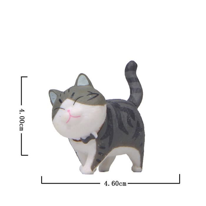 7 Figurines De Jardin Feerique En Forme De Chat Mignon Kawaii Decoration Pour La Maison Modele De Bureau Cadeau D Anniversaire Cdiscount Maison