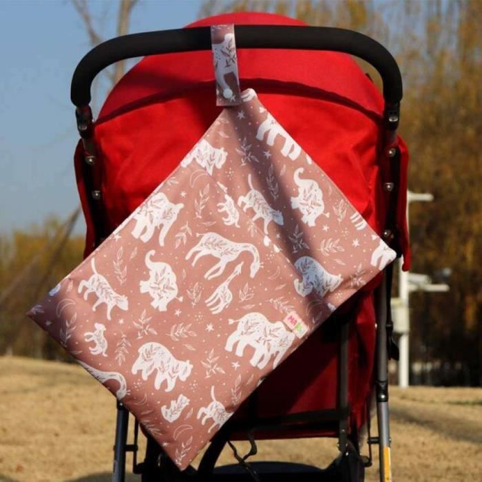 Apooke Sac De Rangement Pour Couches Bébé - Organiseur Humide/Sec En Coton Crêpe Avec Cordon