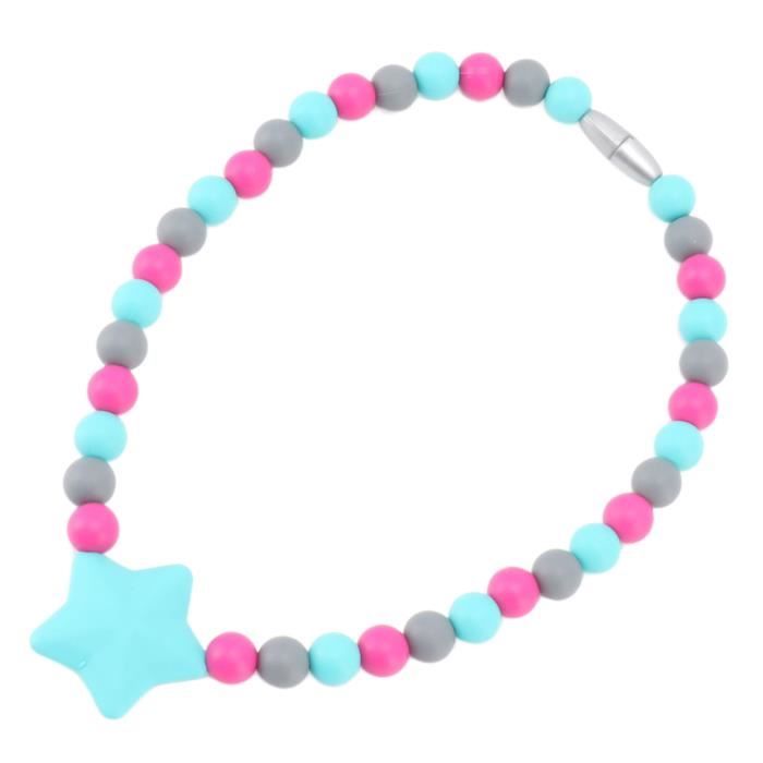 collier de dentition pour bébé Collier de dentition en silicone pour bébé Collier de dentition doux et flexible pour