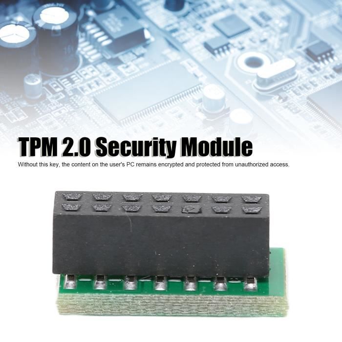 Module TPM 2.0 20 Broches - Pour Carte Mère DDR4, Chiffrement Windows 11 Et Sécurité PC - 10