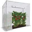 IDMARKET Serre de jardin blanche avec 2 fenêtres, porte zippée serre à tomates et serre d'hivernage-1