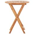 vidaXL Table pliable de jardin 60x75 cm Bois d'acacia massif-1