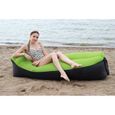 QZ-Canapé gonflable, chaise longue, lit de plage, canapé, chaise de rêve, avec sac de transport pour intérieur - extérieur VERT-1