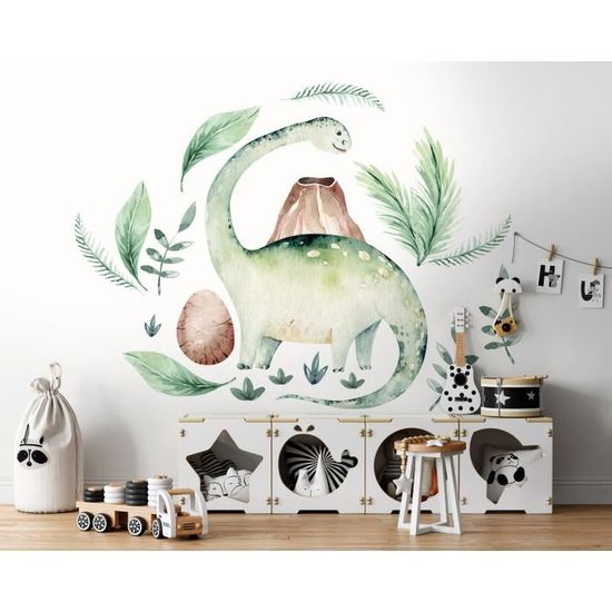 Runtoo Stickers Muraux Boho Feuilles Rétro Abstrait Plante Art Mural