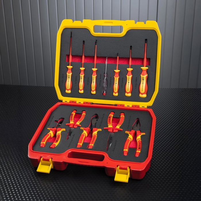 Kit d'outils électriciens isolés - LEVYS - 12 pièces - Isolé 1000 V ...