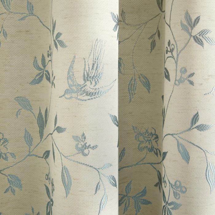 Rideaux Occultants NEXT Plissés Crayon - Motif Floral Mauve, 168 X 137 Cm