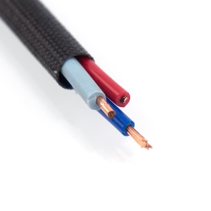 Gaine Tressée Expansible Uxcell 3.5m X 3mm - Nylon Noir, Protection Câbles, Gaine à Cable
