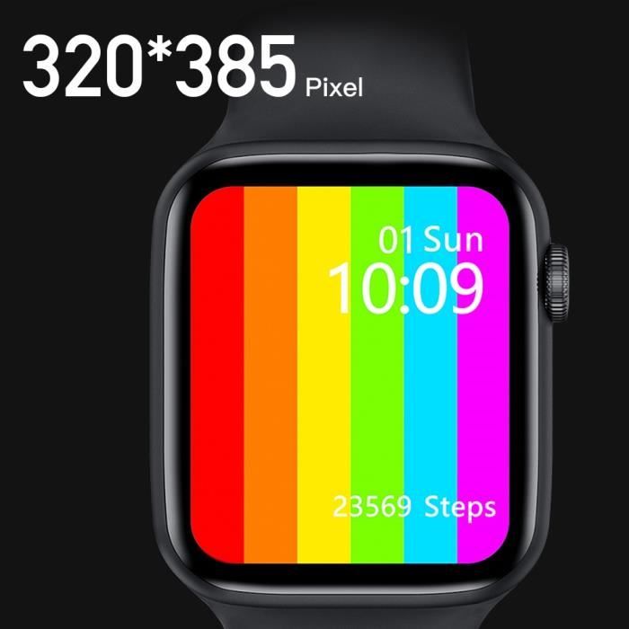 Montre connect e Nouveau 1.75 pouces cran infini IWO W16 W26 W46