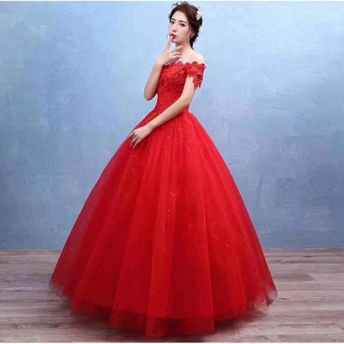 Robe de mariée princesse rouge outlet