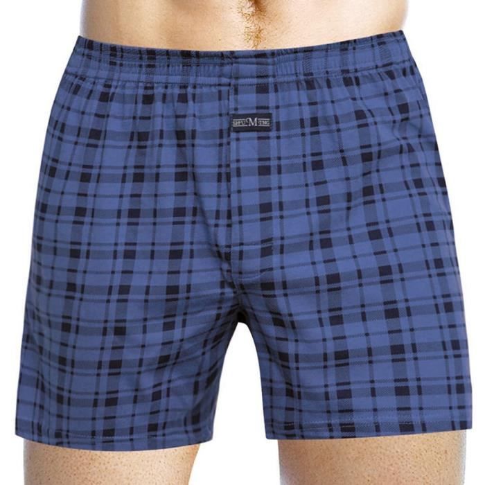 Boxer shorty en coton respirant pour homme Blanc Pantalon a carreaux Jambes larges Blanc Cdiscount Pret a Porter