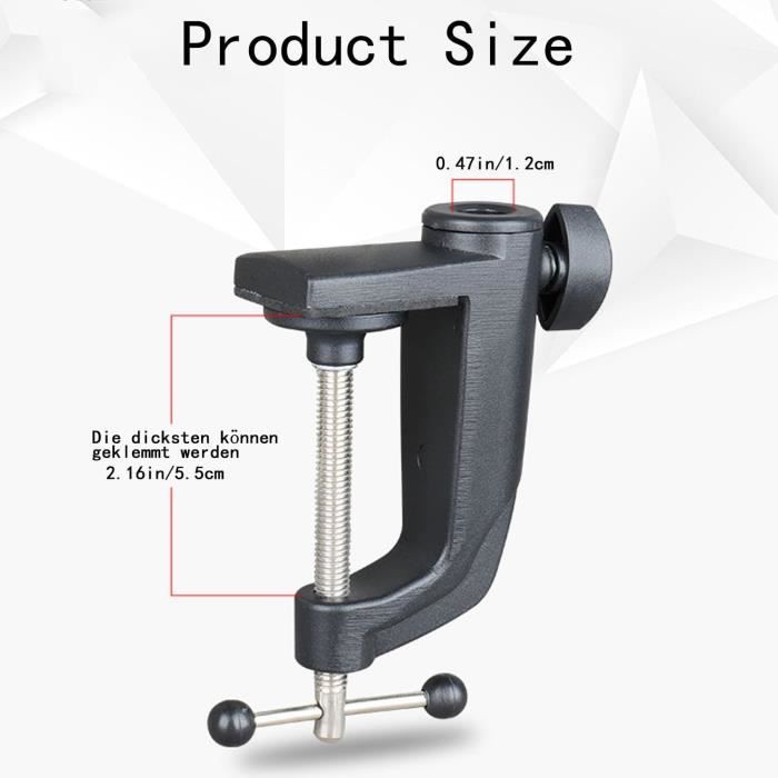 Bras de Micro, Support de Microphone Pliable réglable Support de Bras de Micro en métal Robuste