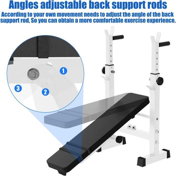 Banc de musculation Novonova Banc Musculation Réglable, Support pour Banc de musculation Novonova Banc Musculation Réglable, Support pour