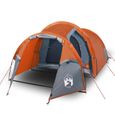 Tente de camping 4 personnes 360x135x105 cm taffetas 185T - SALUTUYA - BD1121-2