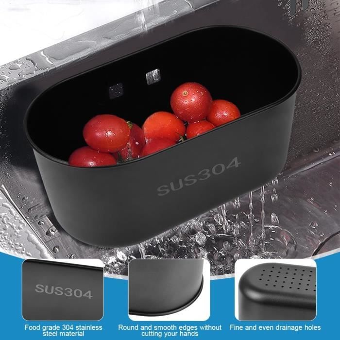 Porte-éponge En Acier Inoxydable 304, Organisateur D'évier De Cuisine Multifonctionnel Egouttoir A Vaisselle Porte Savon Planche Suspendue Reglable 90928435