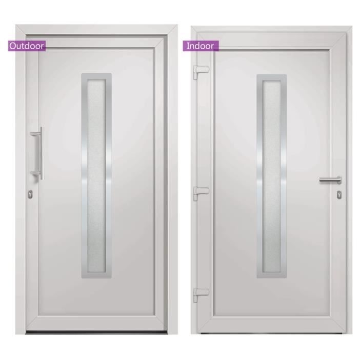 Porte D'entrée Blanche – 98 X 208 Cm, Sur Mesure Pour Votre Intérieur