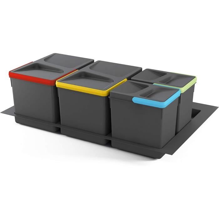 Pack De Recyclage Pedalbin Selectif 3 X 80 L 3 Couleurs | Leroy Merlin