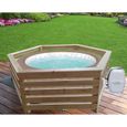Habillage bois hexagonal pour spas et piscines gonflables 2.63x2.09x71m Habrita Foresta-3