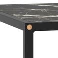 |6763PRIME Table basse Table de Salon Mode & Chic |Armoire Bas Table d'Appoint Table à thé |Table à café noire avec verre marbre-3