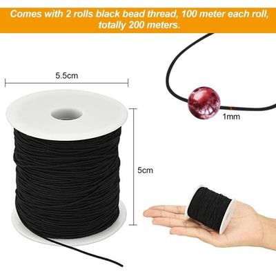 ELASTIQUE - CORDON-Vert Clair Fil élastique Pour Bracelets - 2 Rouleaux Fil De Perles En TPU