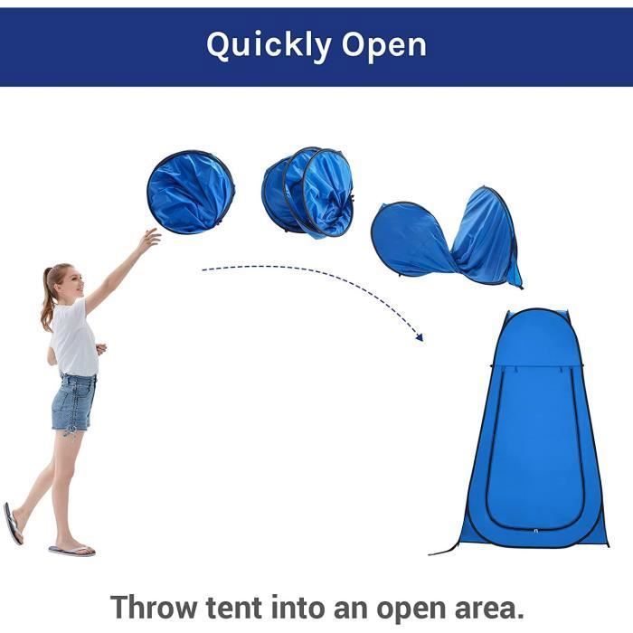Tente D'Intimité Pour Bateau – Vestiaire Suspendu Pop-up 77x69x183 Cm, En Tissu Oxford 210D Imperméable, Hauteur Réglable, Protection Contre La Pluie Et Le Vent