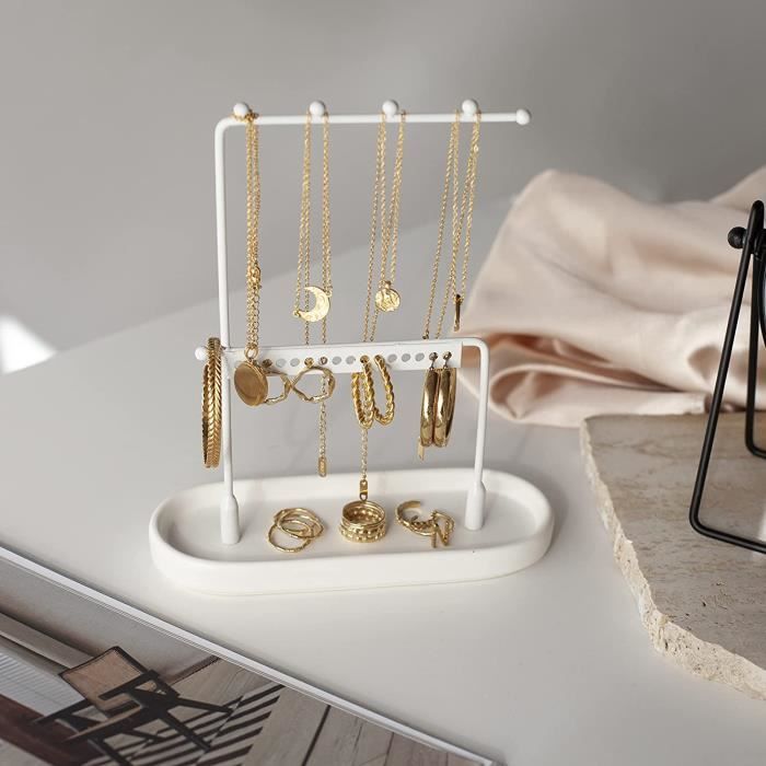Porte Bijoux Presentoir bijoux m tal avec plateau bijoux