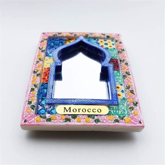 Aimant de réfrigérateur 3D Maroc Souvenir Voyage Cadeau de Maison