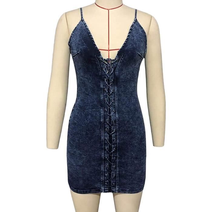 Robe en jean sexy on sale