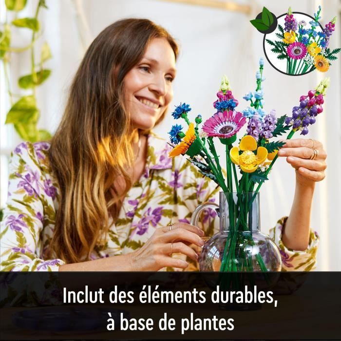 LEGO® 10280 Icons Bouquet de fleurs, Fleurs artificielles, collection  botanique, set pour adultes - Cdiscount Jeux - Jouets