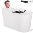Baignoire Portable pour Adultes et Enfants - Hello Bath® - XL, 125x56x64cm - Seau Bain en Polypropylène (Couleur - Blanc)-0