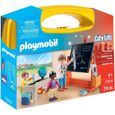 PLAYMOBIL - 70314 - Valisette école - Enfant - Mixte - Bleu - 4 ans - Playmobil City Life - Plastique-0