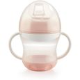 THERMOBABY Tasse anti-fuites + couv - Rose poudré-0