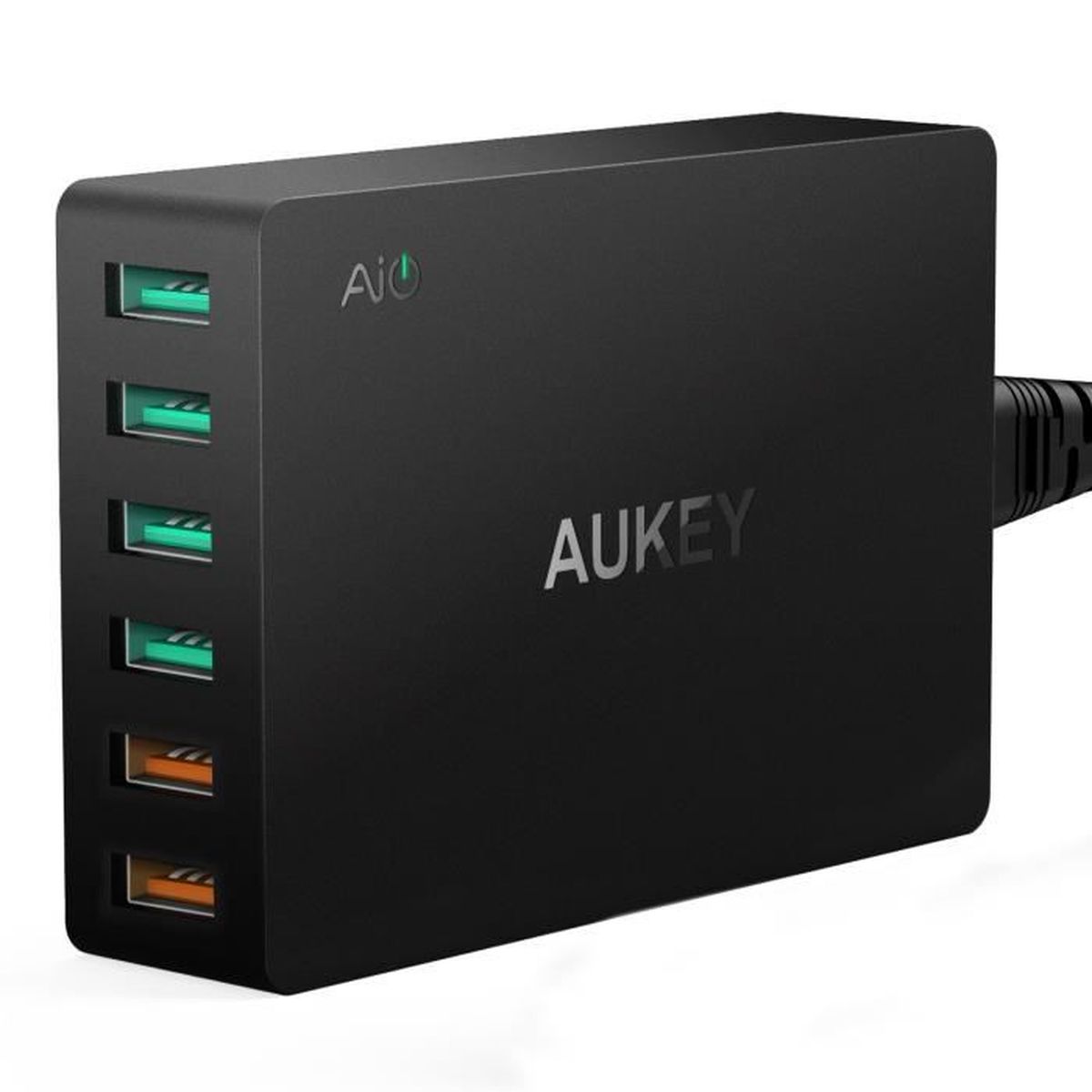 AUKEY Chargeur USB Secteur Quick Charge 3.0 60 W 6 Ports, 2 sorties