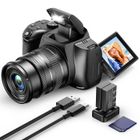 CAMPARK Appareil Photo Numérique 4K Caméra vidéo Caméscope 72MP Vlogging Caméra 12X Zoom Numérique Carte SD 64GB