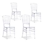 Lot de 4 chaises transparentes - Bonaparte - DESIGNETSAMAISON