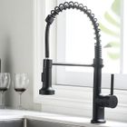 BAKLON Robinet de Cuisine,Mitigeur Cuisine,Évier de Cuisine,Rotation à 360° ,Pulvérisateur Extractible à 2 Modes - Noir
